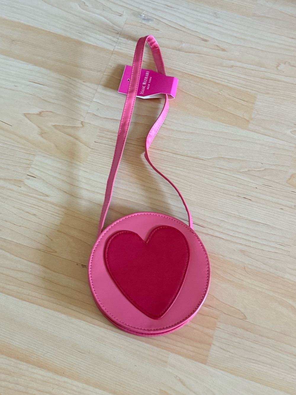 NWT Pink Mini Crossbody with Red Heart Accent